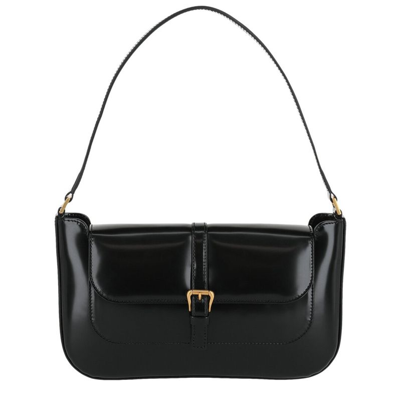 By Far Miranda Patent Shoulder Bag, Black